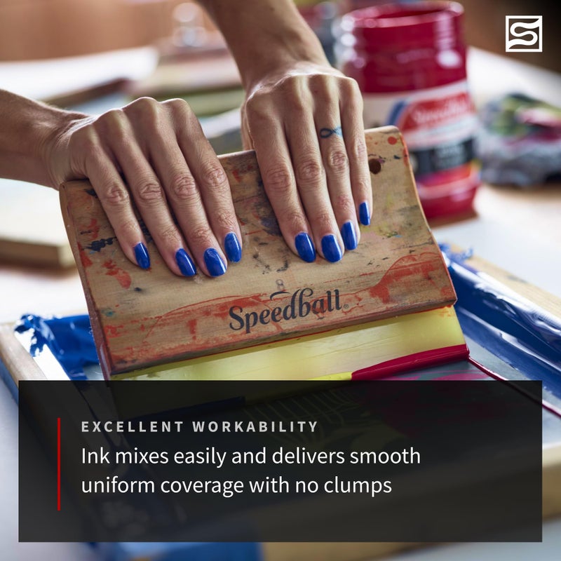 Speedball سبييدبول 004605، 4605، حبر طباعة الشاشة القماشية، 32 أونصة سائلة، أصفر - Image 3